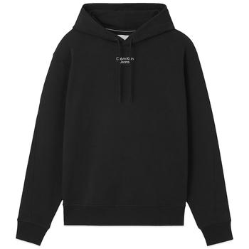 ck卫衣, Calvin Klein | Calvin Klein Stacked Logo Hood - Black商品图片 