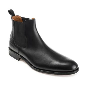 推荐Men's Hiro Leather and Embossed Croc Detailing Chelsea Boots商品