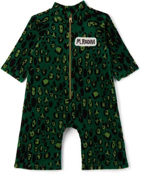 推荐Baby Green Leopard Velour Bodysuit商品