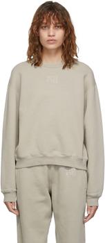 alexander wang卫衣, Alexander Wang | Taupe Structured Puff Logo Sweatshirt商品图片 7.5折
