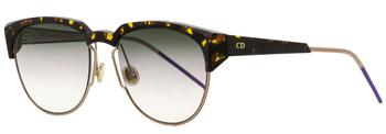 Dior Women's Faceted Sunglasses Spectral 01KSO Havana/Gold/Violet 53mm product img