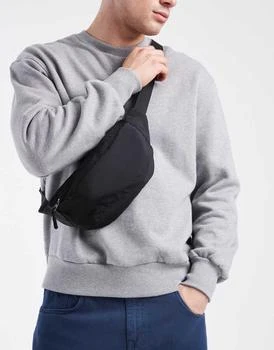 ASOS | ASOS DESIGN nylon crossbody bum bag in black,商家ASOS,价格¥144
