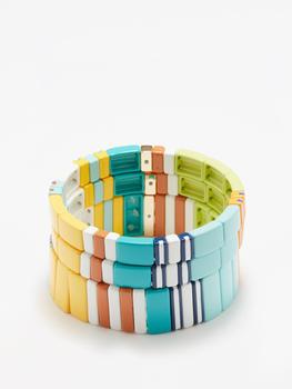 推荐Set of three Sea Breeze enamel bracelets商品