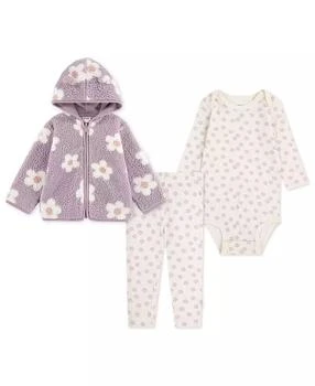 Huggies | Baby Girls 3-Piece Floral Jacket, Bodysuit and Pants Set,商家Macy's,价格¥217