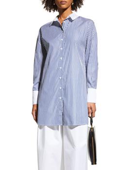 推荐Justine Striped Button-Down Tunic商品