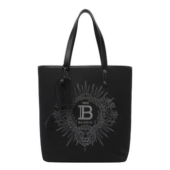 推荐Balmain Varsity Logo Embroidered Large Tote Bag商品