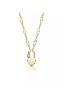 推荐RA 14k Gold colored Cubic Zirconia Charm Necklace商品