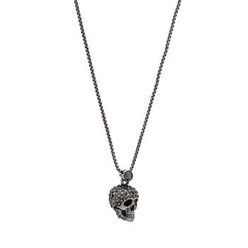 Alexander McQueen | ALEXANDER MCQUEEN 亚历山大·麦昆 女士银色吊坠项链 582694-J160Y-1177商品图片,独家减免邮费
