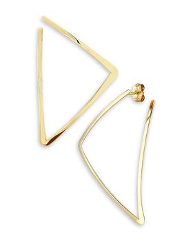商品Bloomingdale's | Triangle Offset Hoop Earrings in 14K Yellow Gold - 100% Exclusive,商家Bloomingdale's,价格¥9491图片