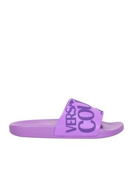 推荐VERSACE JEANS COUTURE VERSACE JEANS COUTURE SLIDE SANDALS ARE THE EMBLEM OF THE BRAND'S LOGOMANIA商品