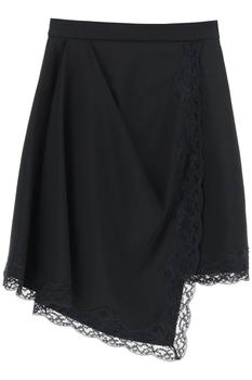 推荐ASYMMETRIC SKIRT WITH LACE TRIM商品