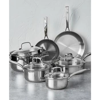 ZWILLING | Henckels Clad H3 Stainless Steel 10 Piece Cookware Set,商家Macy's,价格¥1859