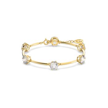 施华洛世奇手镯好用吗, Swarovski | Constella bracelet round cut white rose gold-tone plated商品图片 