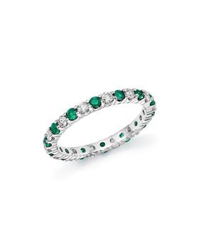 商品Bloomingdale's | Diamond and Emerald Eternity Band in 14K White Gold - 100% Exclusive,商家Bloomingdale's,价格¥13453图片