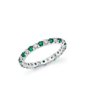 Bloomingdale's | Diamond and Emerald Eternity Band in 14K White Gold  - Exclusive,商家Bloomingdale's,价格¥13070