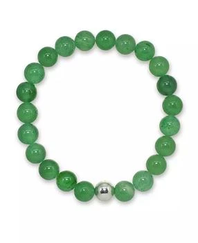 Macy's | Genuine Stone Bead Stretch Bracelet with Silver Plate or Gold Plate Bead Accent,商家Macy's,价格¥174