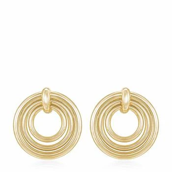 Ettika Jewelry | Layered Multi-Ring 18K Gold Plated Earrings,商家Verishop,价格¥418
