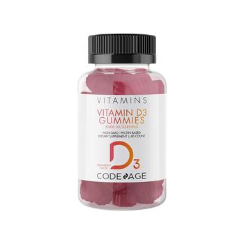 商品Vitamin D3 Gummies, 5000 IU, Strawberry Flavored Vitamin Supplement -  60ct图片