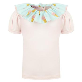 商品Pink & Blue Frill T Shirt,商家Designer Childrenswear,价格¥83图片
