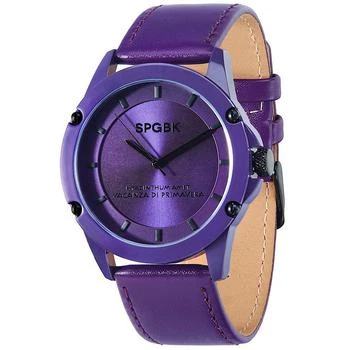 Unisex Britt Purple Leather Band Watch,价格$82