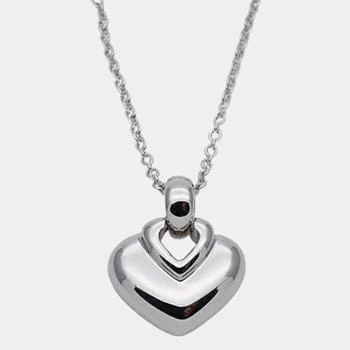 推荐Bvlgari Doppio Cuore Heart 18K White Gold Necklace商品