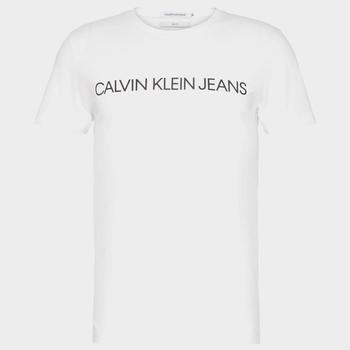 推荐Calvin Klein Jeans Men's Core Institutional Logo T-Shirt - Bright White商品