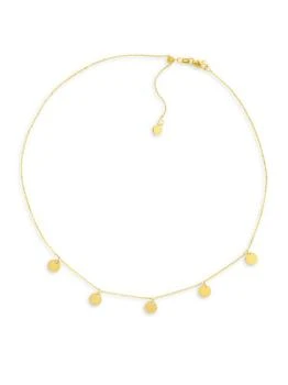 Saks Fifth Avenue | 14K Yellow Gold Mini Five Disc Choker Necklace,商家Saks OFF 5TH,价格¥4095