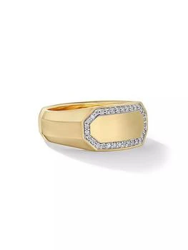 David Yurman | Streamline Cigar Band Ring in 18K Yellow Gold, 10.5MM,商家Saks Fifth Avenue,价格¥29255