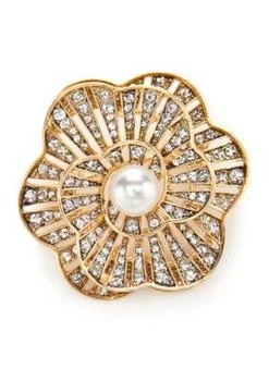 Napier | Gold Tone Pearl Flower Boxed Pin,商家Belk,价格¥104