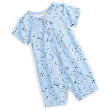 First Impressions | Baby Boys Maps-Print Sunsuit, Created for Macy's 独家减免邮费