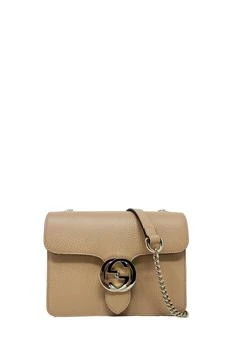 推荐Interlocking shoulder bag GG Beige Leather商品