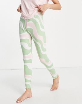 ASOS | ASOS DESIGN lounge mix & match super soft swirl legging in multi商品图片,3.6折, 独家减免邮费