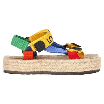 [二手商品] Loewe | Loewe Colorblock Webbing Espadrille Sandals in Multicolor Canvas,商家Premium Outlets,价格¥2934