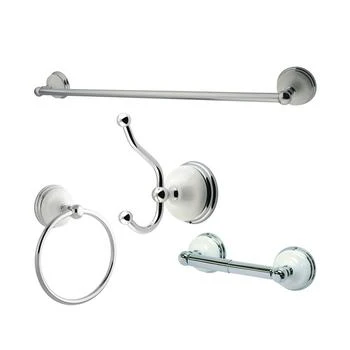 Victorian Traditional 4-Pc. Bathroom Accessory Set in Polished Chrome