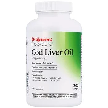Walgreens Free & Pure | Cod Liver Oil 415 mg Softgels,商家Walgreens,价格¥138