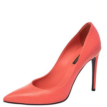 路易威登, [二手商品] Louis Vuitton | Louis Vuitton Orange Epi Leather Eyeline Pointed Toe Pumps Size 38.5商品图片 2.3折