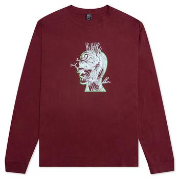 推荐Brain Dead Brain Roots L/S Tee - Maroon商品