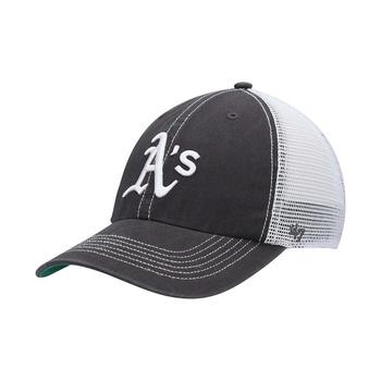 product Men's Graphite, White Oakland Athletics Trawler Clean Up Trucker Snapback Hat image