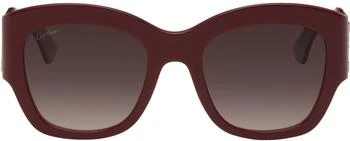 推荐Burgundy Double C de Cartier Sunglasses商品