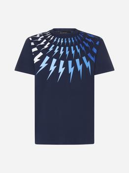 推荐Fair-isle Thunderbolt cotton t-shirt商品