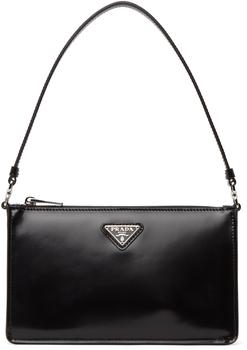 Prada | Black Mini Brushed Leather Shoulder Bag商品图片,独家减免邮费