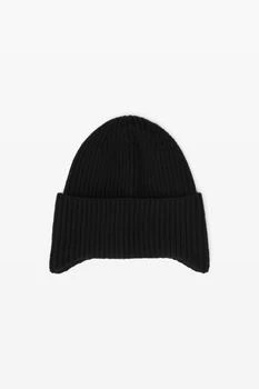 Alexander Wang | logo earmuff beanie in ribbed wool stretch,商家alexanderwang,价格¥1473
