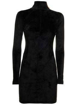 GCDS | GCDS Turtleneck Velvet Stretch Mini Dress商品图片,6.2折