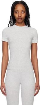 SKIMS | Gray Cotton Jersey T-Shirt 