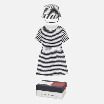 推荐Tommy Hilfiger Baby Stretch Organic Cotton Ribbed-Knit Dress and Hat Gift Set商品