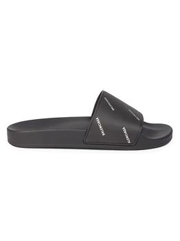 巴黎世家男鞋直邮, Balenciaga | Chrome Logo Pool Slides商品图片 