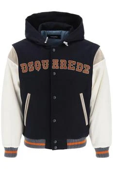 推荐Hooded varsity bomber jacket商品