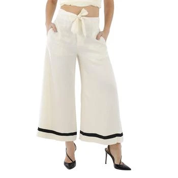 推荐Polo Ralph Lauren White Satin Wide Leg Pants, Brand Size 2商品