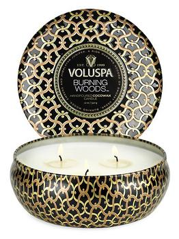 Voluspa | Burning Woods 3-Wick Tin Candle商品图片,