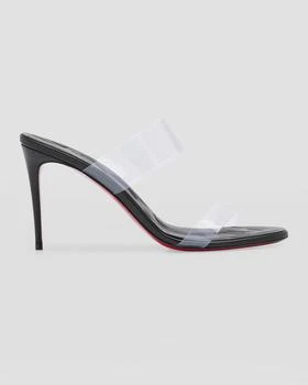 Christian Louboutin | Just Loubi Clear Red Sole Slide Sandals 